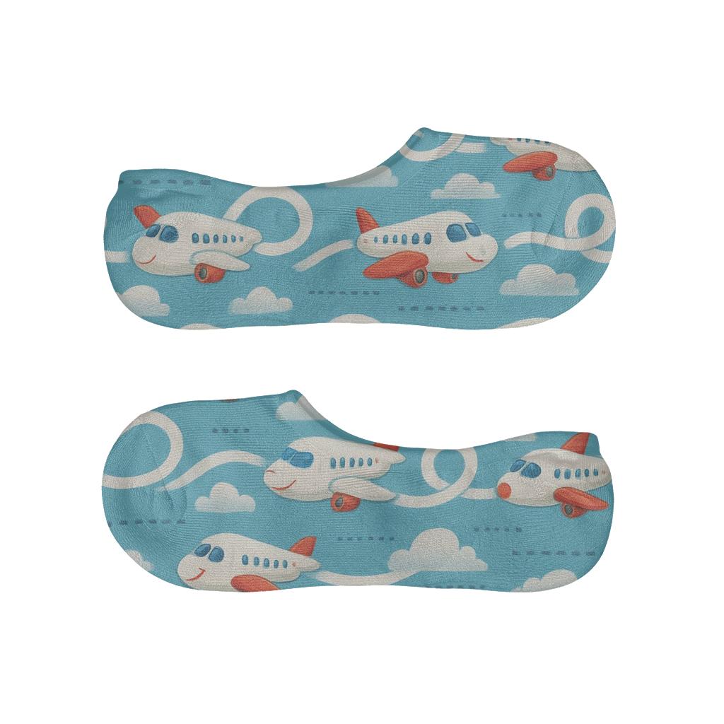 Airplane Contrail Ribbon Bands trendy no-show sock styles