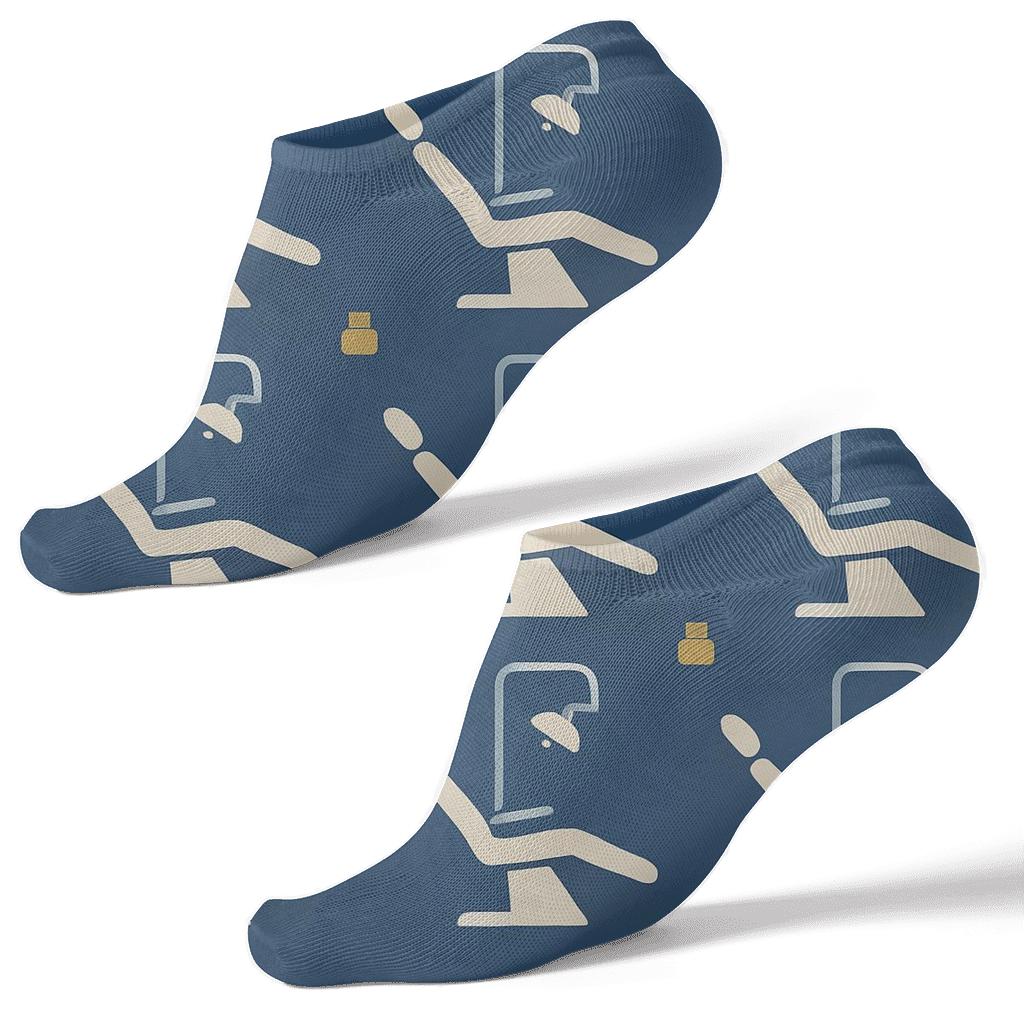 Dental Chair Lattice Dentist Crafted designer print ankle socks
