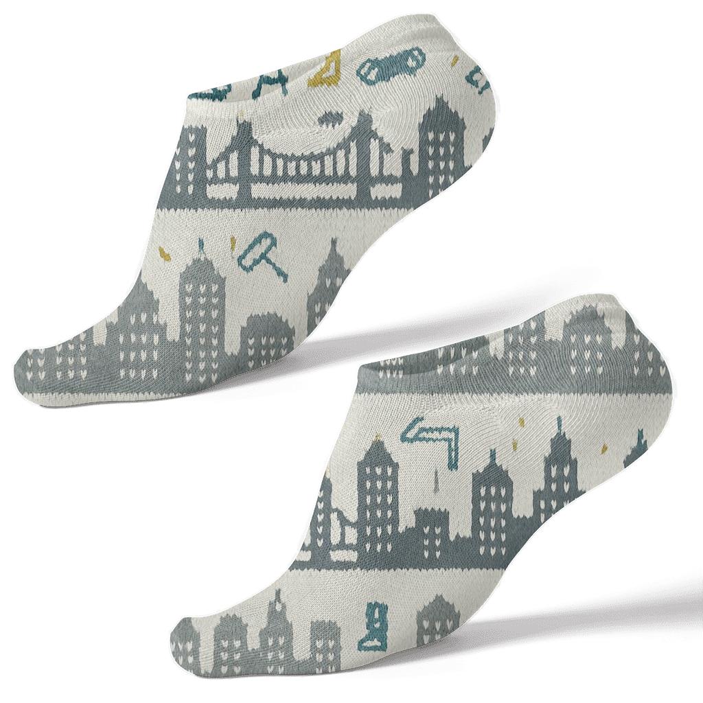 Knitted Skyline Bands With Architect Details comfortable cotton ankle socks