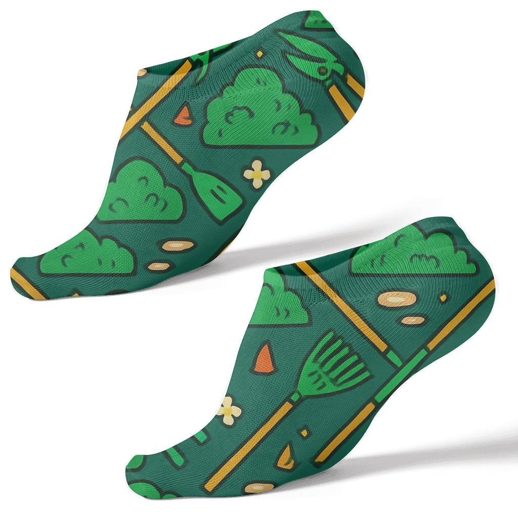 Garden Tool Lattice Pattern For Landscaper soft everyday ankle socks