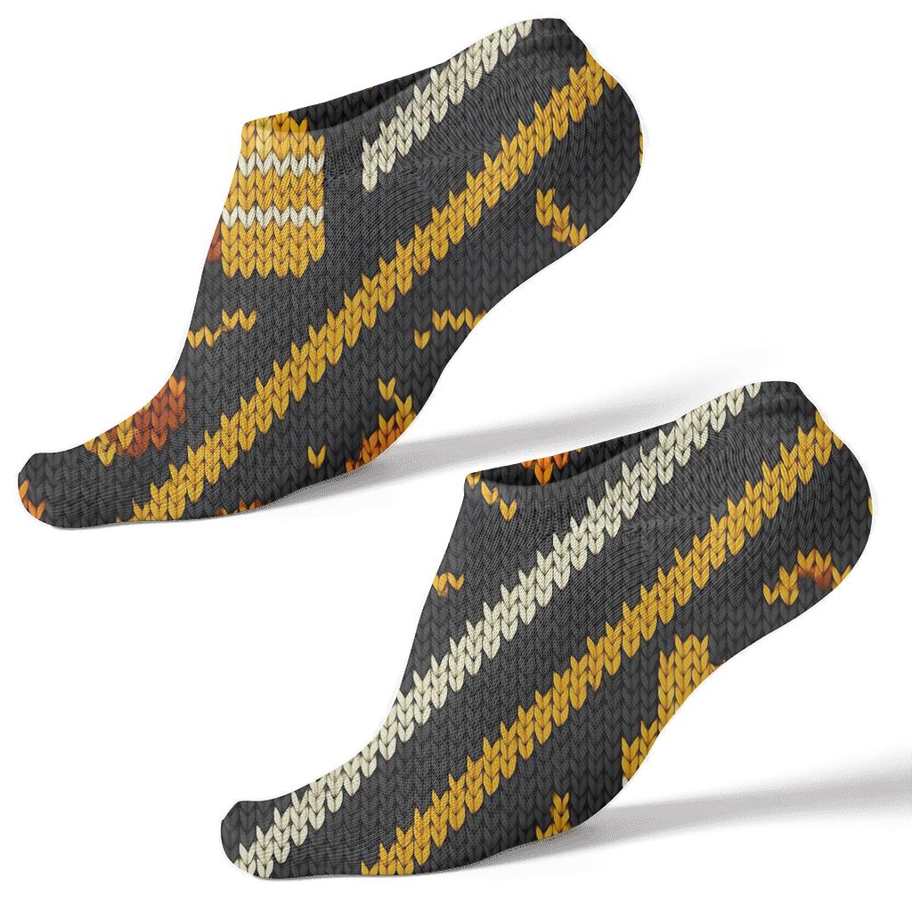 Street Stripe Knit Illusion Crossing Guard personalized ankle socks