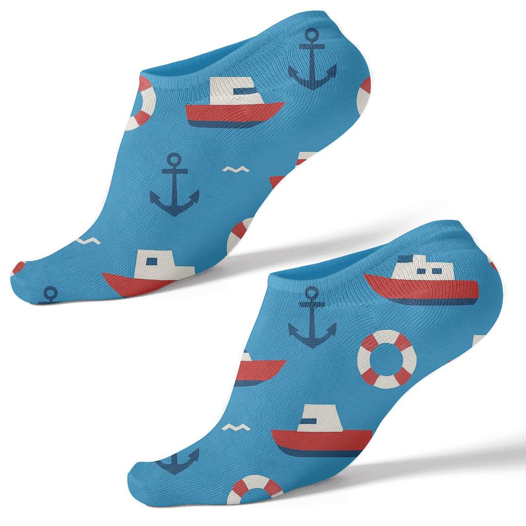 Rescue Boat Tessellation For Coast Guard Officer unique graphic ankle socks