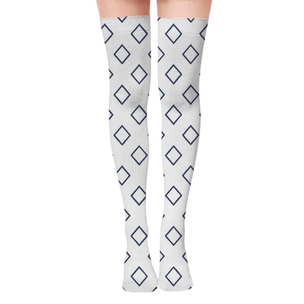 Micro Diamond Drift stylish fashion over-the-knee socks