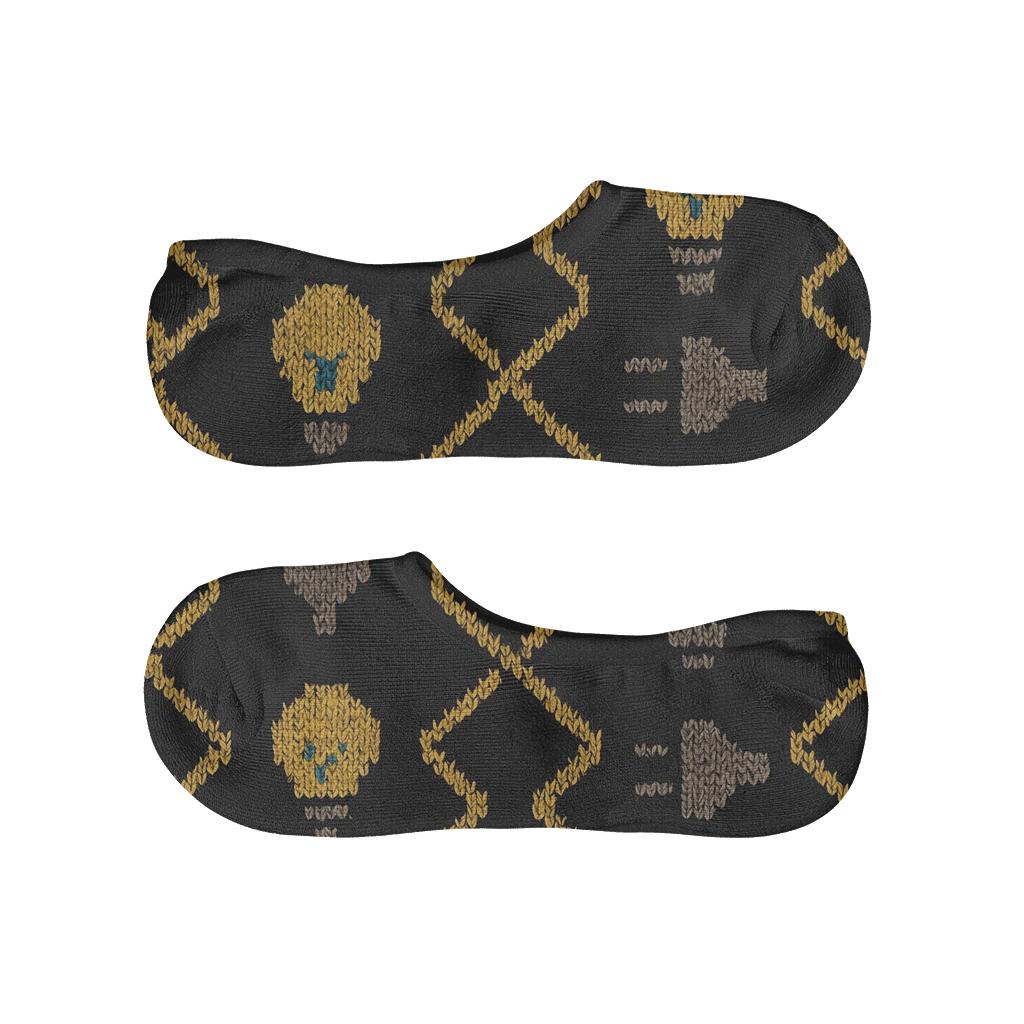 Knitted Circuit Lattice Electrician Pattern custom no-show socks