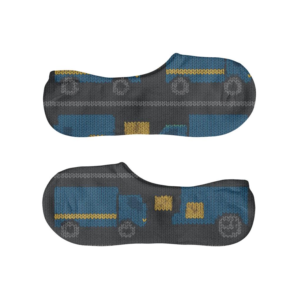 Delivery Driver Road Stripe Knit Illusion personalized invisible socks