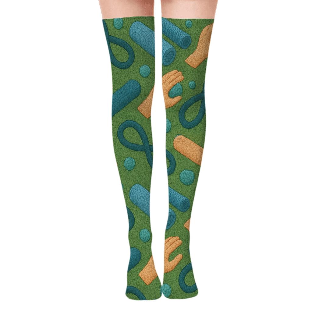 Knitted Illusion Resistance Bands, Physical Therapist Edition premium cozy over-the-knee socks
