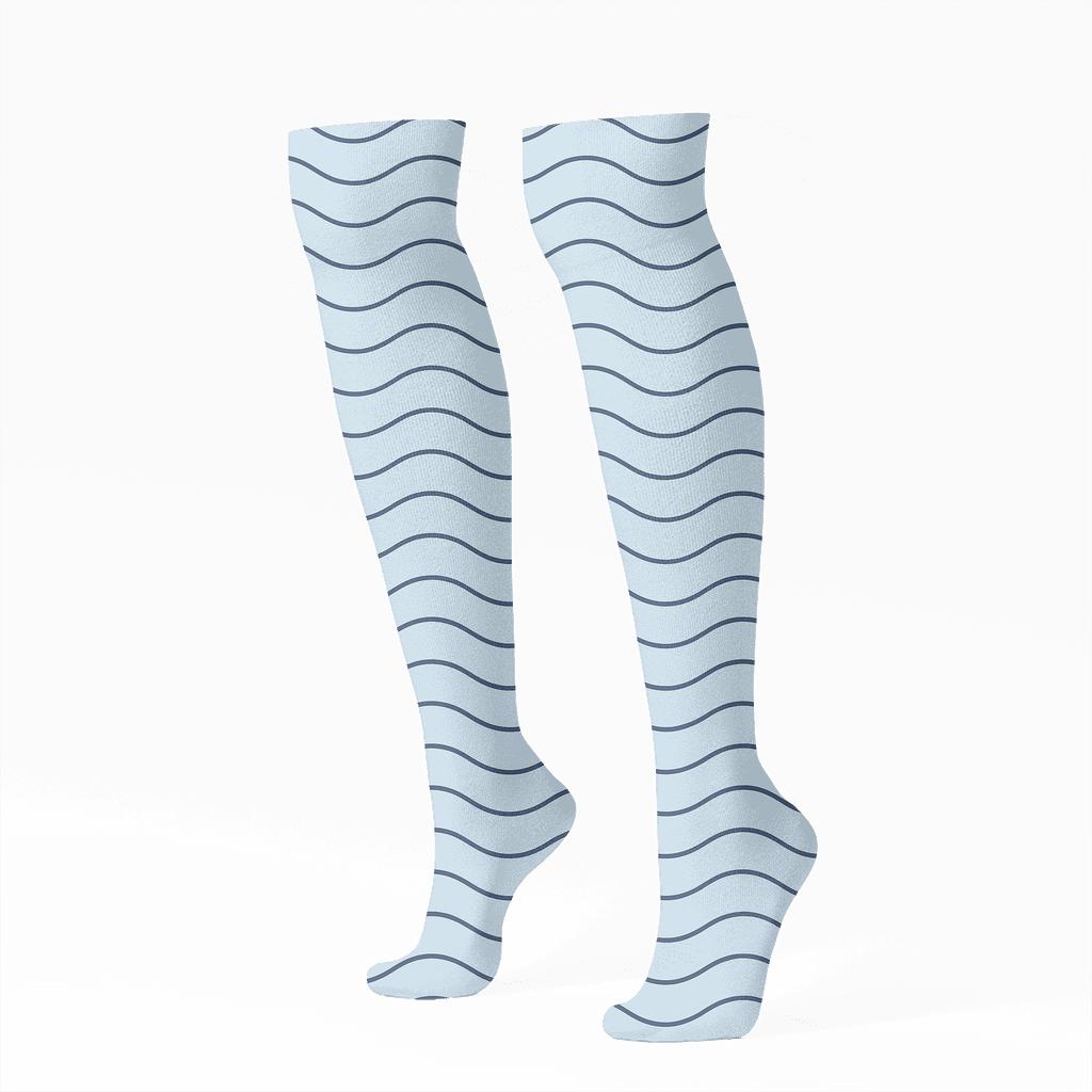Soft Wave Micro Repeat personalized knee-high socks