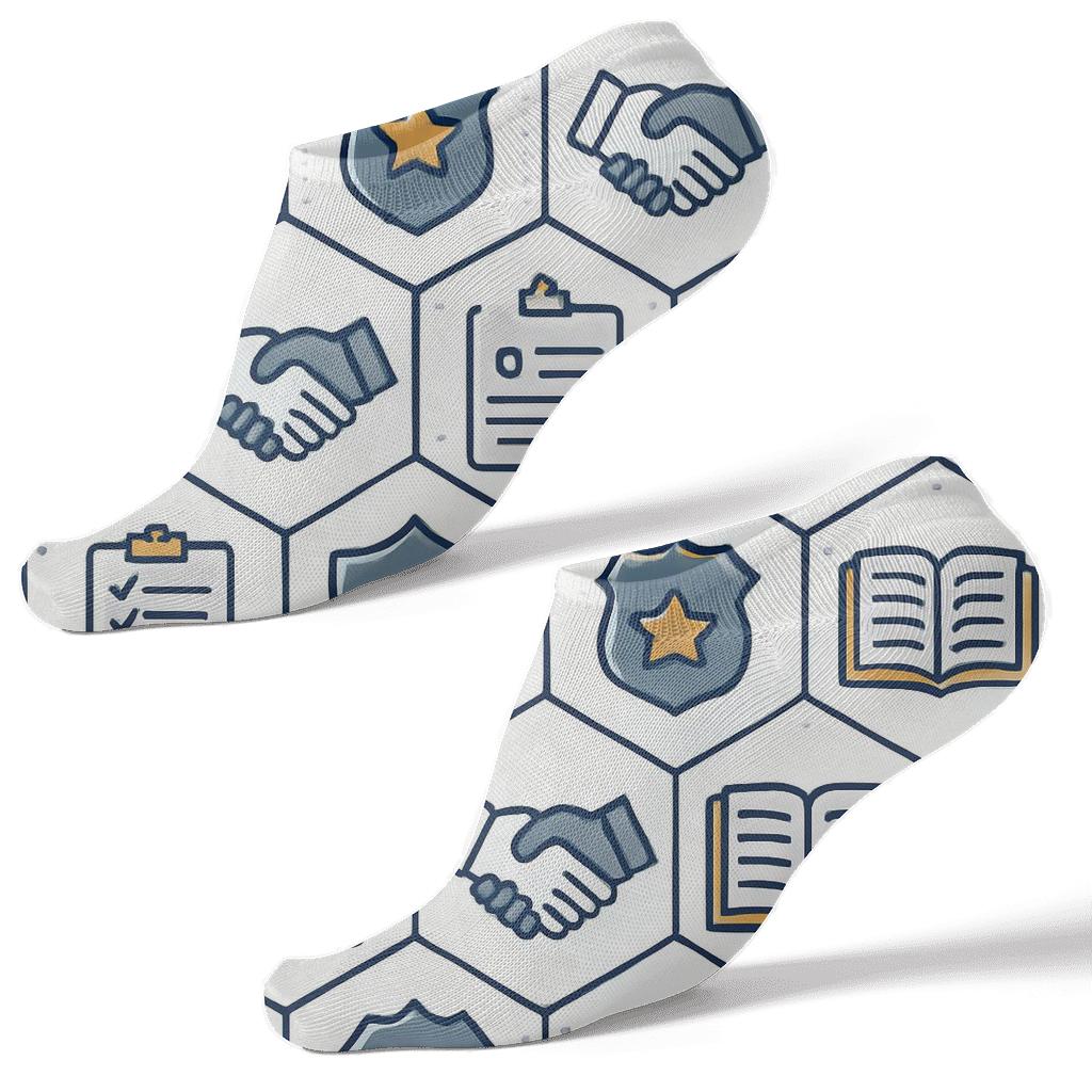 Counseling Session Lattice For Probation Officer custom ankle socks