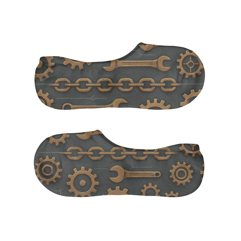 Cogs And Tool Bands For Mechanical Engineer custom no-show socks