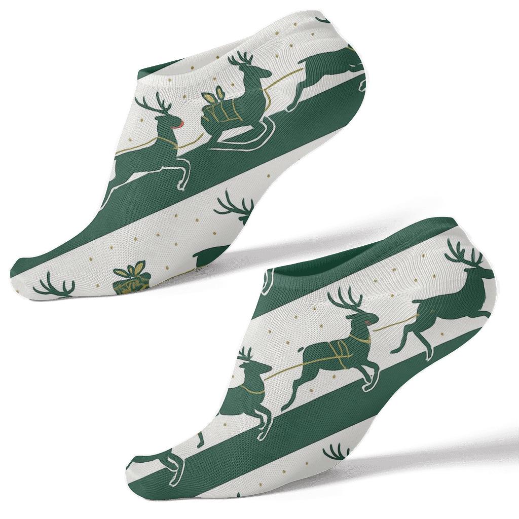 Reindeer Parade With Rudolph Nose Spotlight soft everyday ankle socks