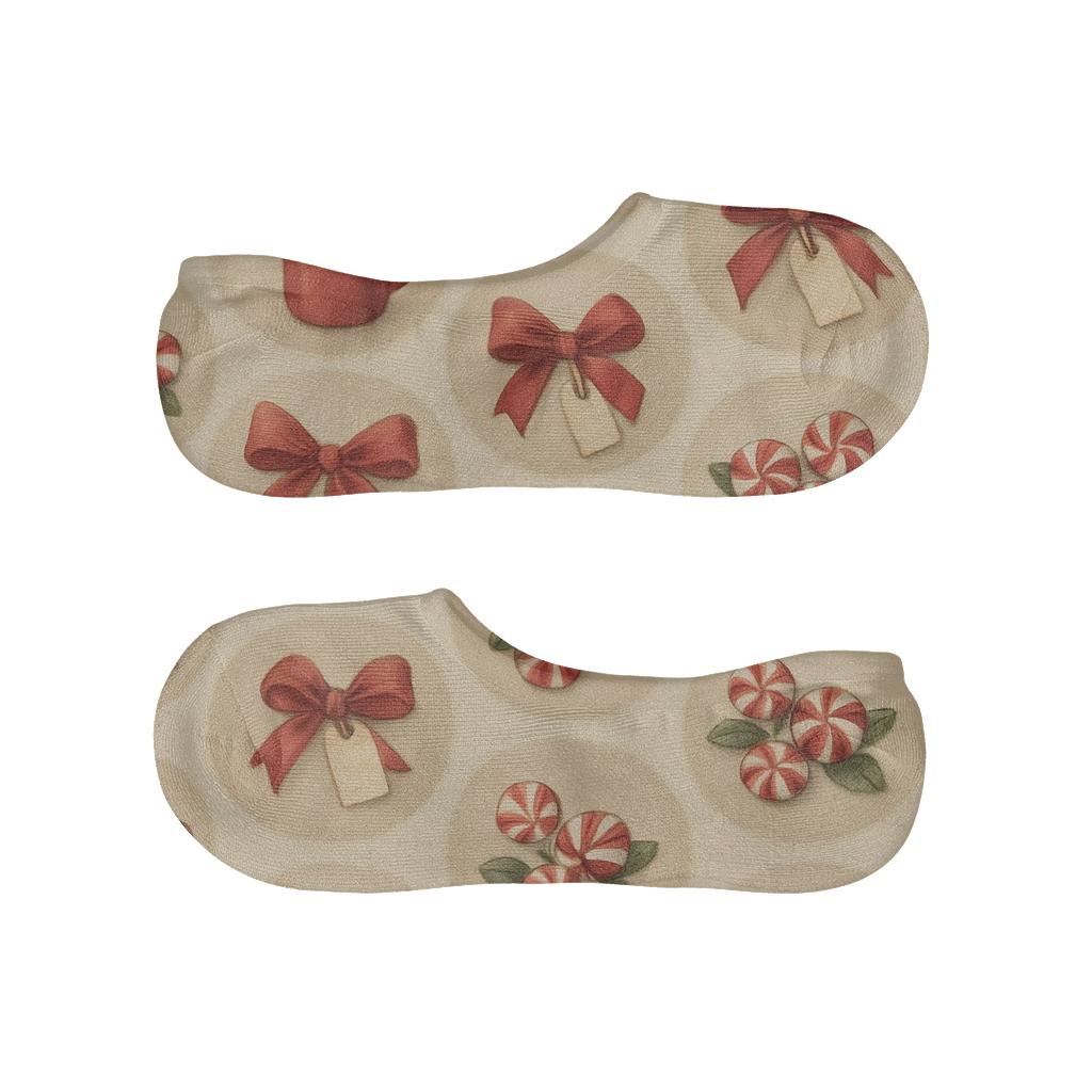 Candy Canes Vignette Wrap With Peppermint Swirls personalized invisible socks