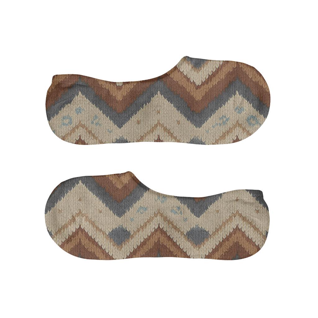 Eagle Feather Chevron Over Mountain Bands trendy no-show sock styles