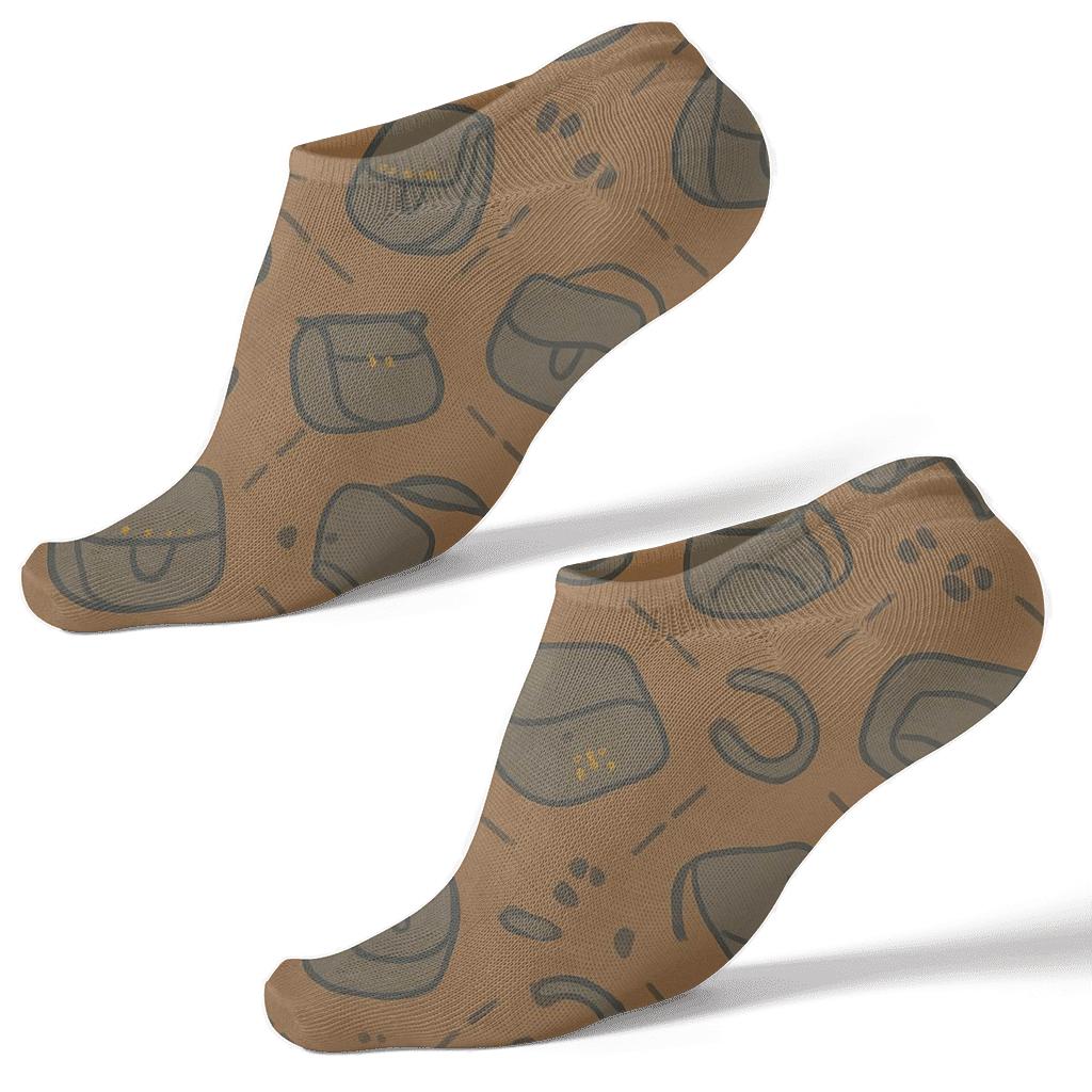 Saddlebag Lattice With Donkey Motifs comfortable cotton ankle socks