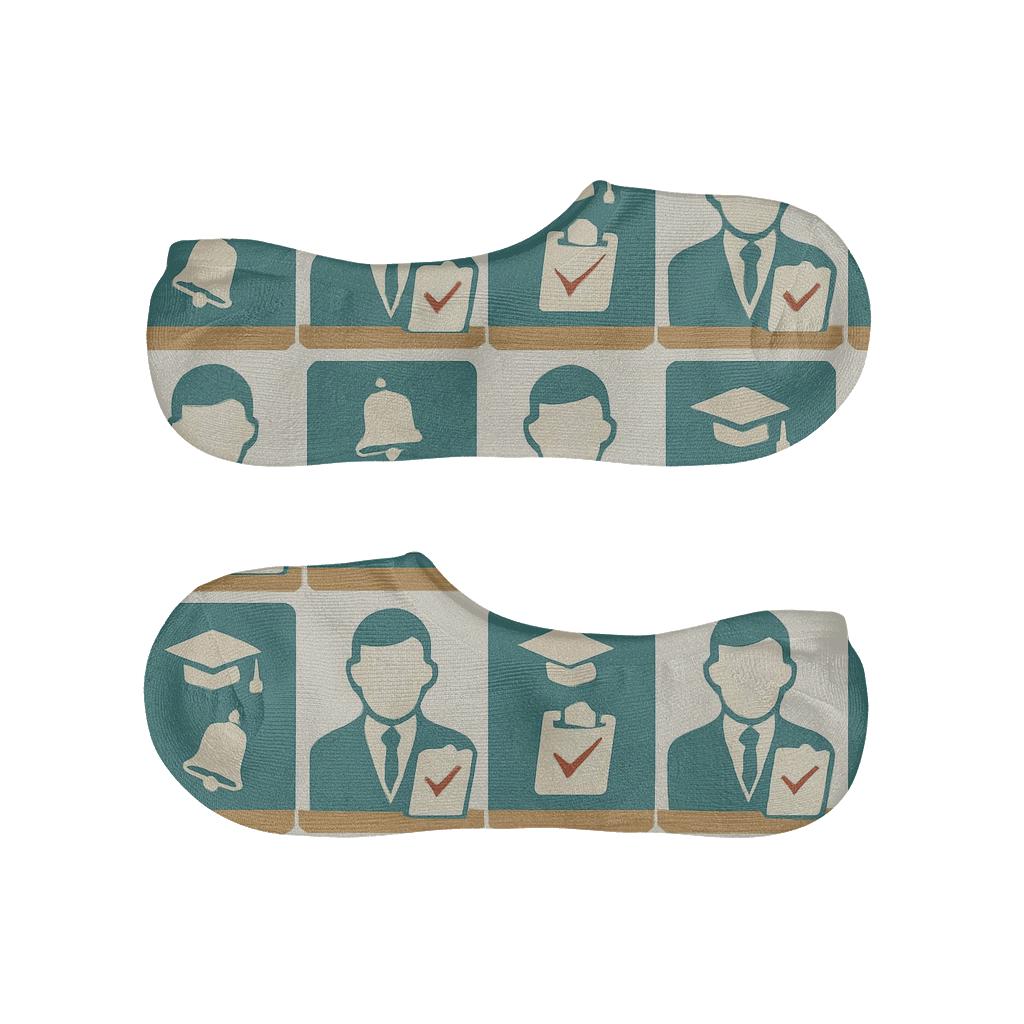 Vintage Poster Blocks, School Principal Edition trendy no-show sock styles