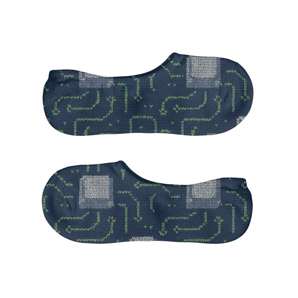 Pixel Knit Software Developer Lattice personalized no-show socks
