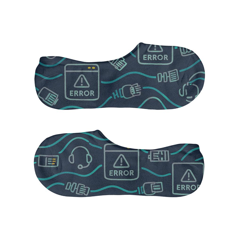 It Support Specialist Cable Wave Pattern Bands soft cotton no-show socks