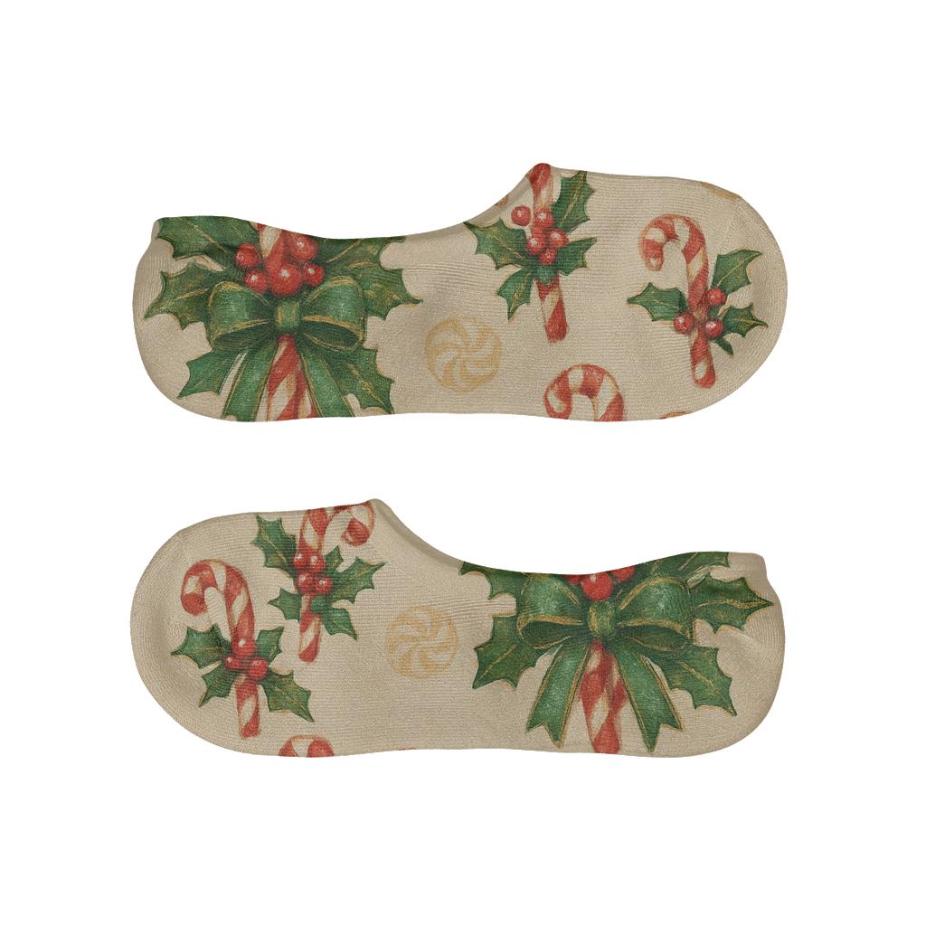 Painted Confection Study With Candy Canes Bouquet Repeat comfortable invisible socks