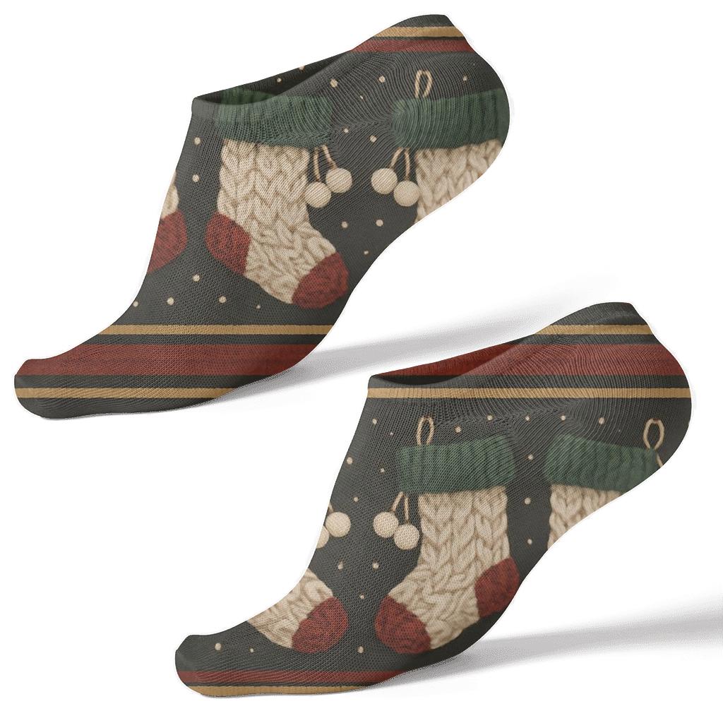 Knitted Stocking Stripe Rhythm Holiday trendy patterned ankle socks