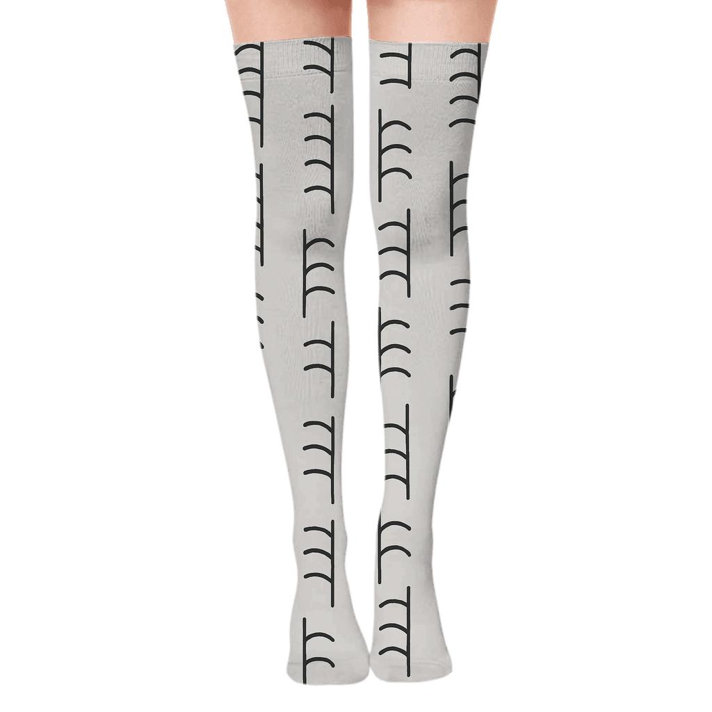 Micro Arc Ladder custom over-the-knee socks