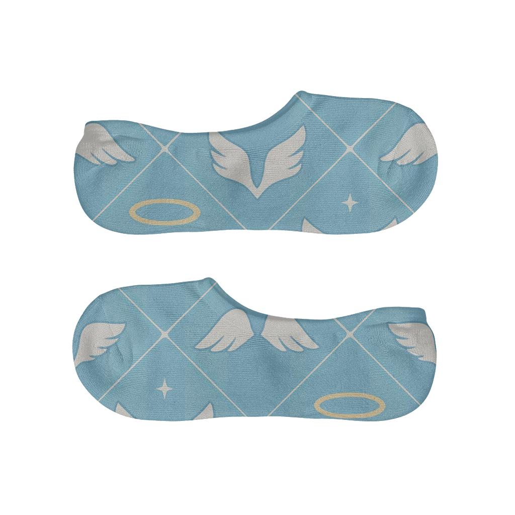 Heavenly Lattice With Angel Motifs trendy no-show sock styles