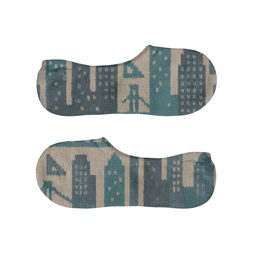 Knitted City Blocks For Architect breathable seamless no-show sockscustom no-show socks