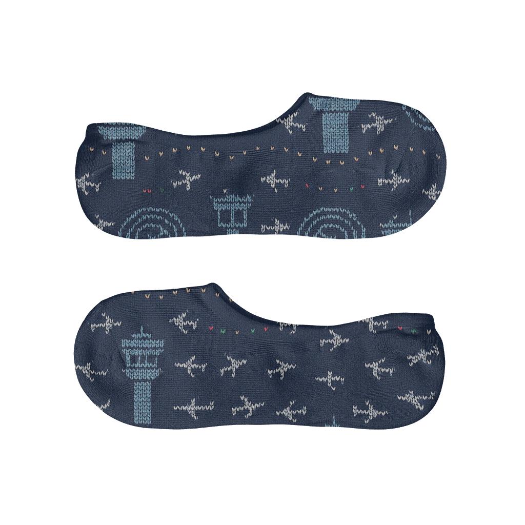 Radar Quilt Air Traffic Controller Pattern breathable no-show socks
