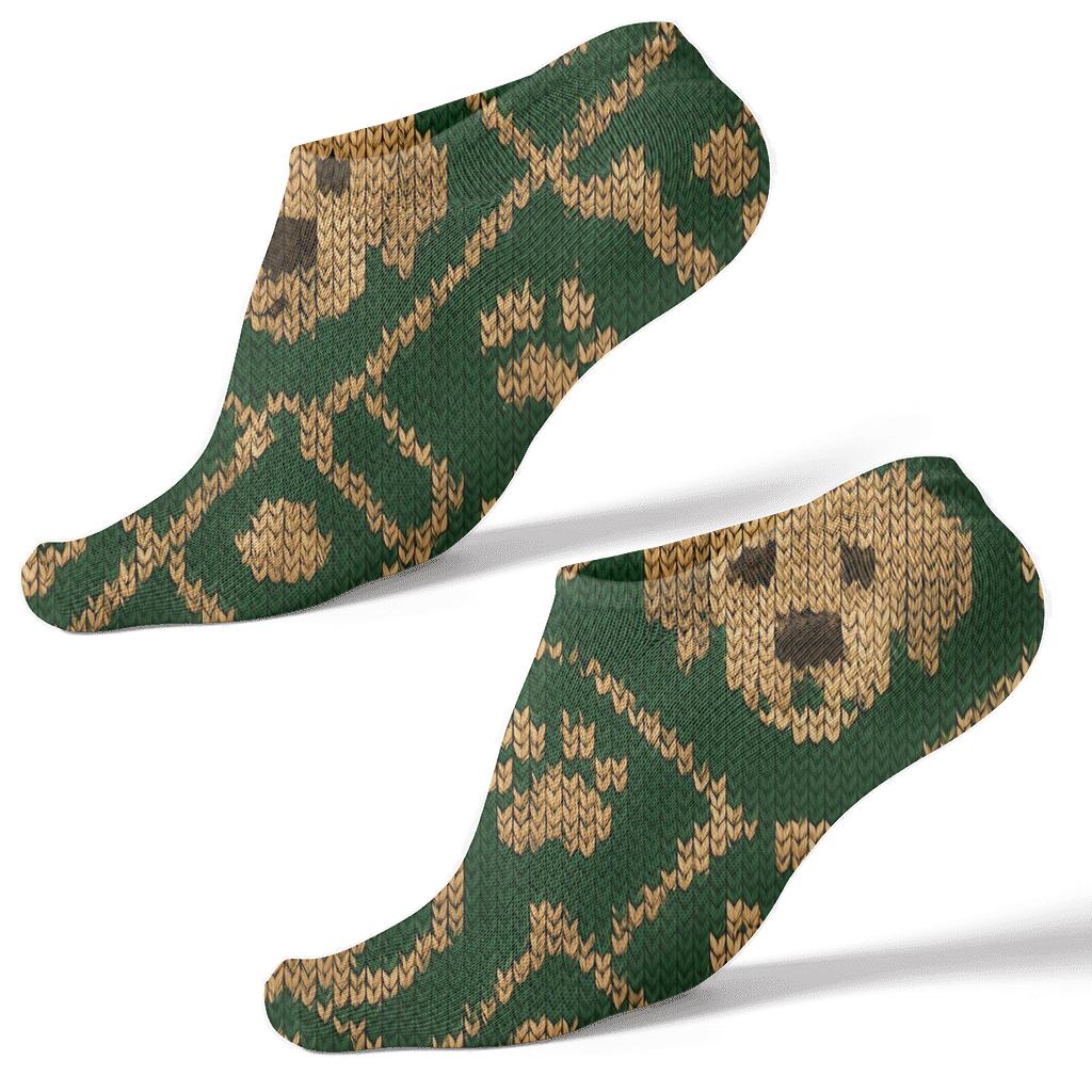 Knitted Bark Texture, Labrador Retriever Edition soft everyday ankle socks