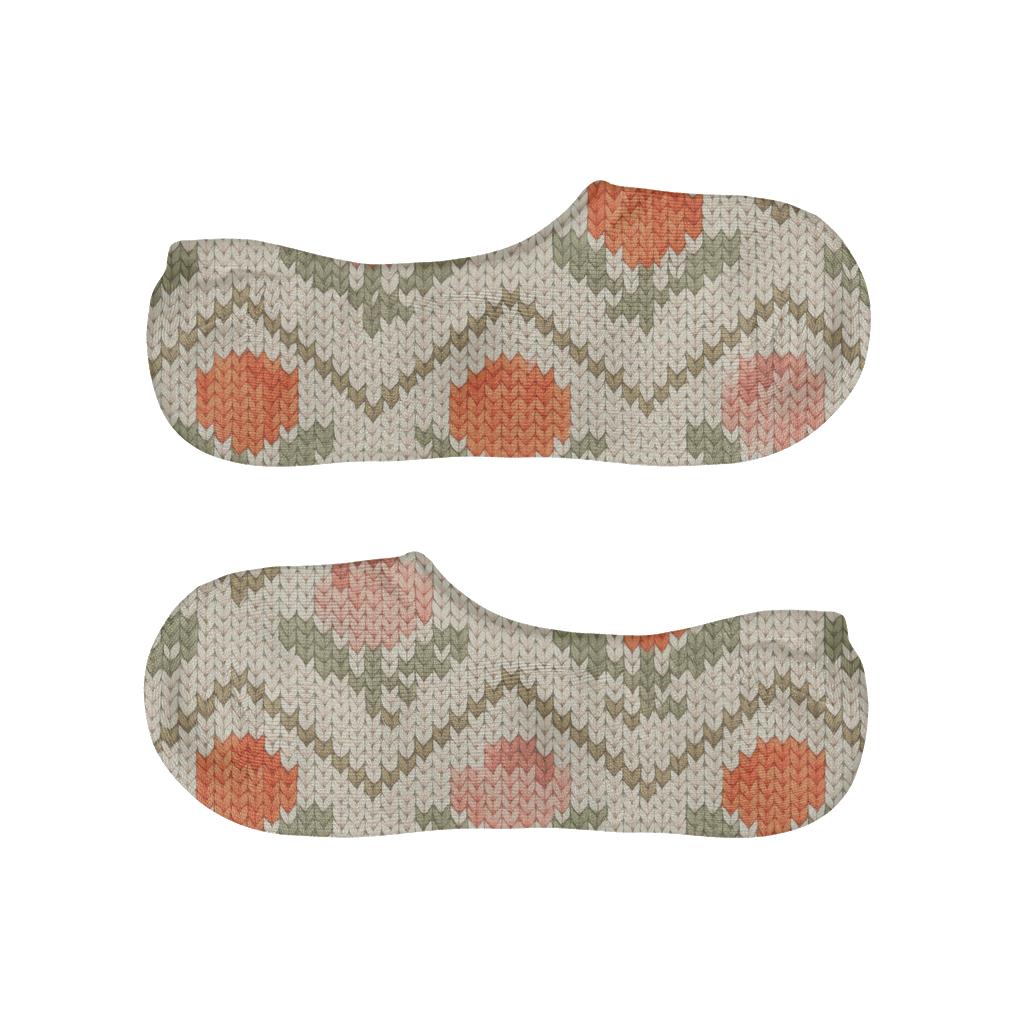 Rosebud Chevron In A Valentines Rose Knit Illusion comfortable low-cut socks