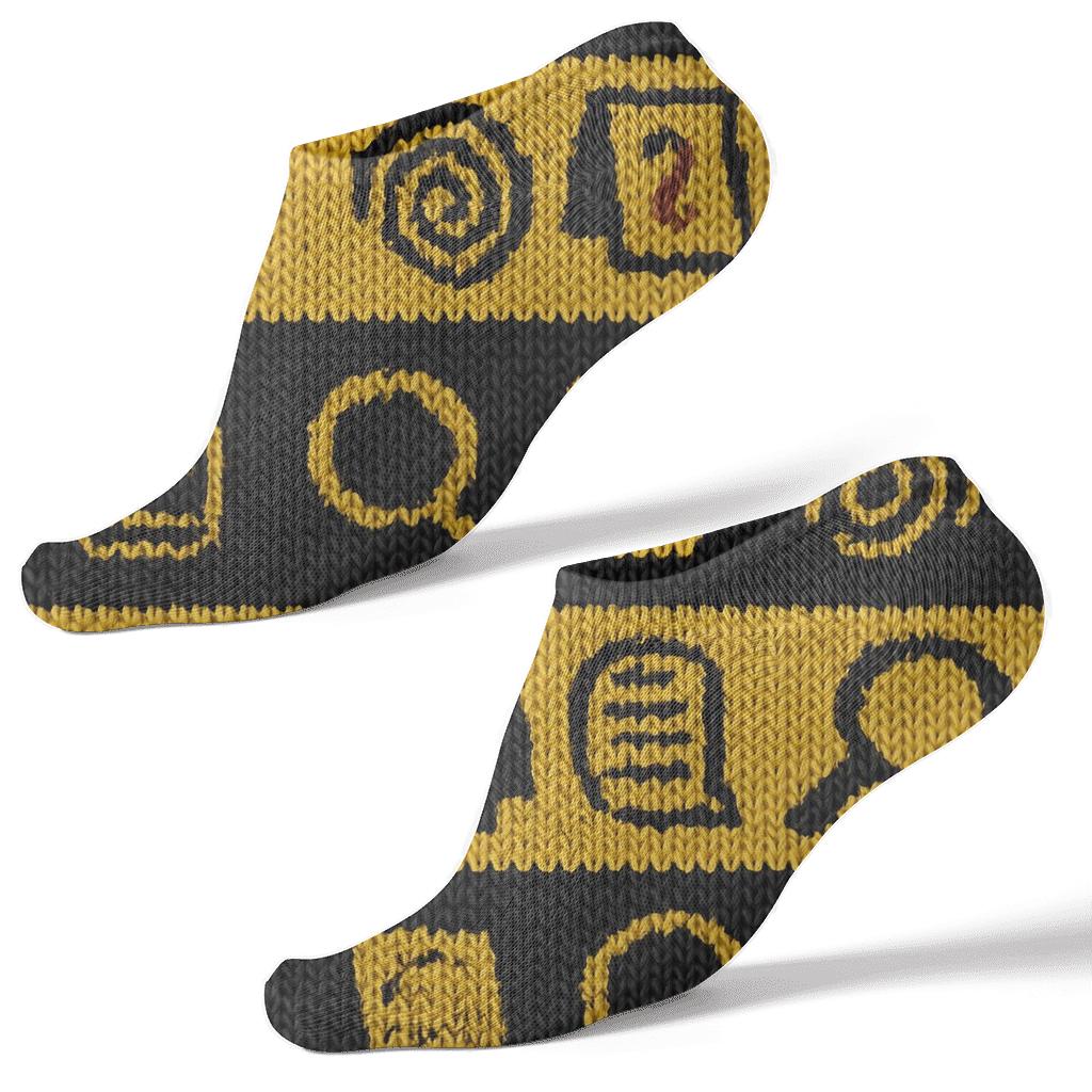 Knitted Casework Rhythm Crime Scene Investigator custom ankle socks