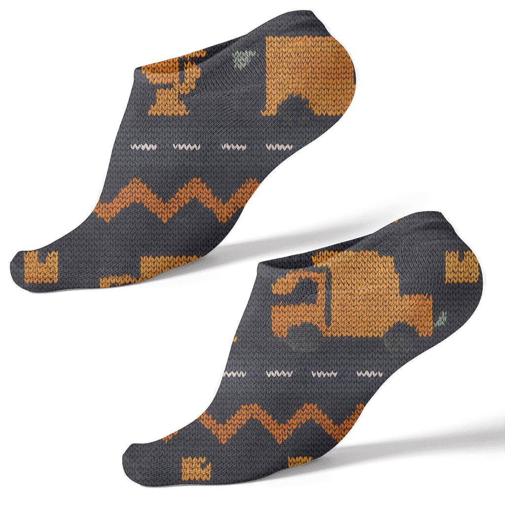 Courier-Grade Scooter Parade Knit Illusion comfortable cotton ankle socks