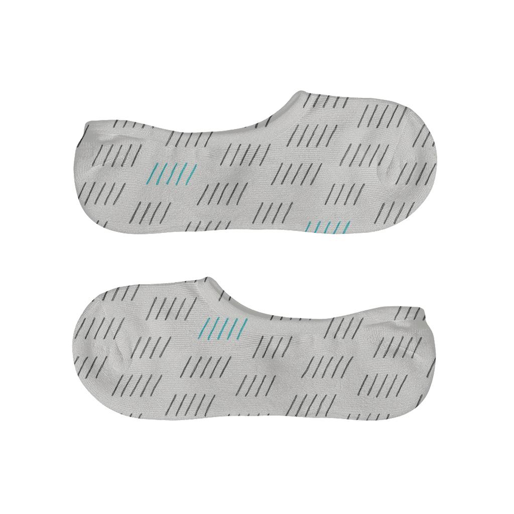 Diagonal Hatch Drift soft cotton no-show socks