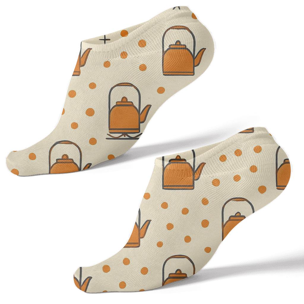 Kettle Tiles With Heart Glow unique graphic ankle socks