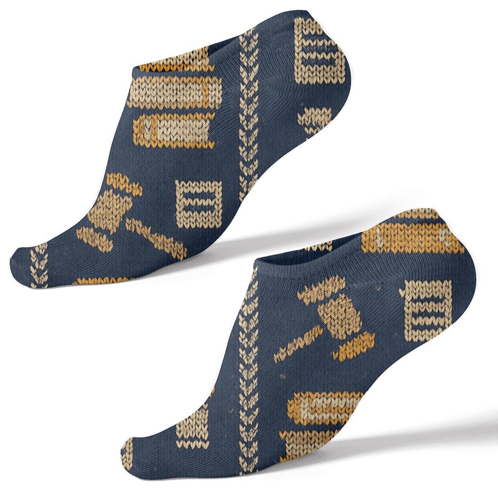 Courtroom Knit Illusion, Lawyer Edition premium sports ankle socks