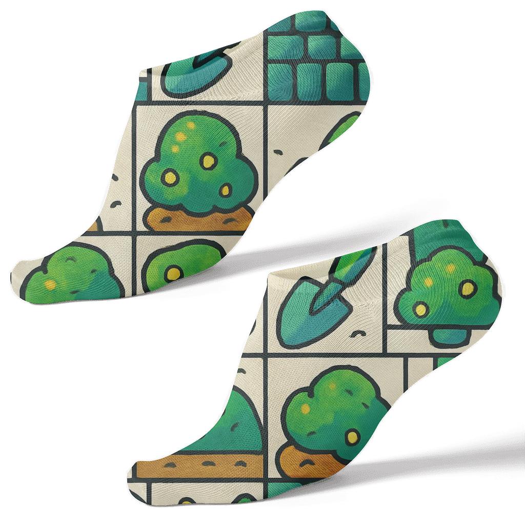 Topiary Quilt Blocks, Landscaper Edition comfortable cotton ankle socks