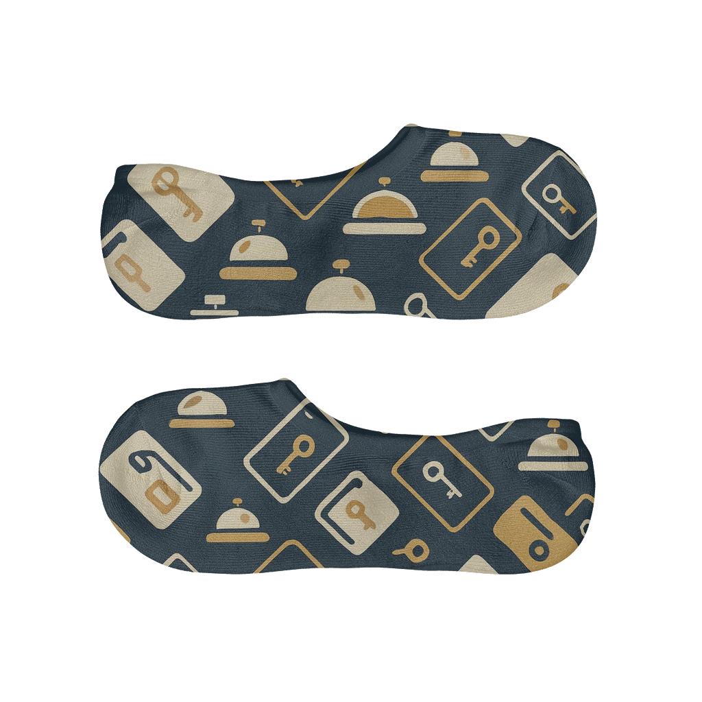 Hotel Receptionist Lobby Keycard Lattice comfortable low-cut socks