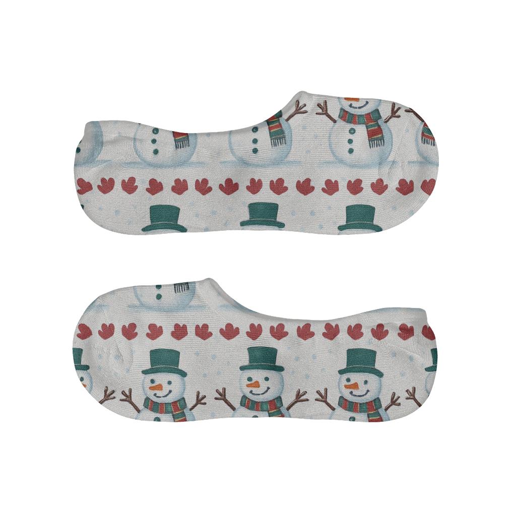 Snowman Parade With Xmas Border Bands unique hidden socks