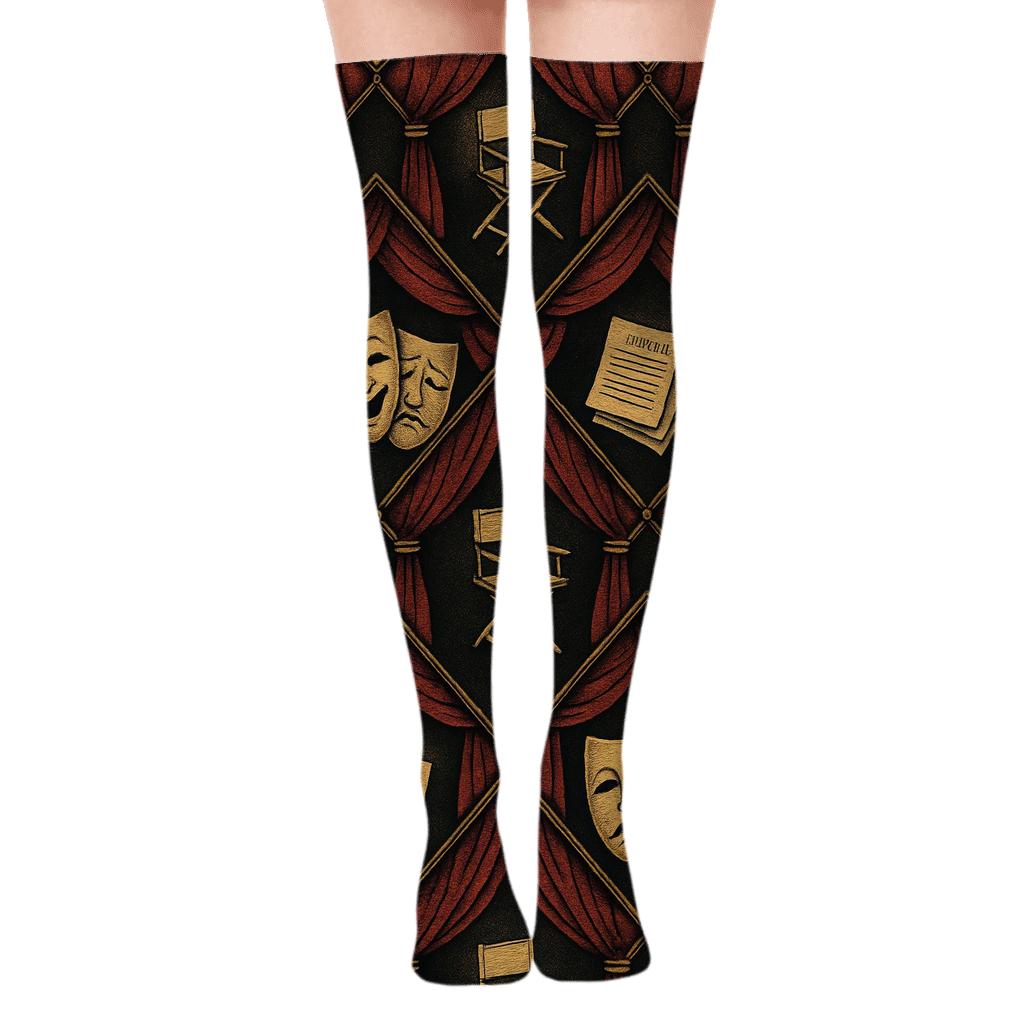 Curtain Lattice Actor personalized over-the-knee socks