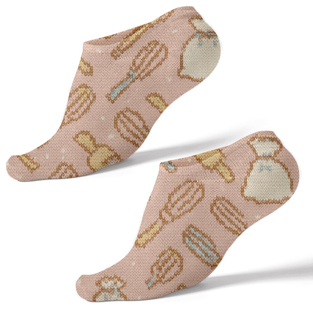 Rolling Pin Lattice In Baker Charm stylish athletic ankle socks