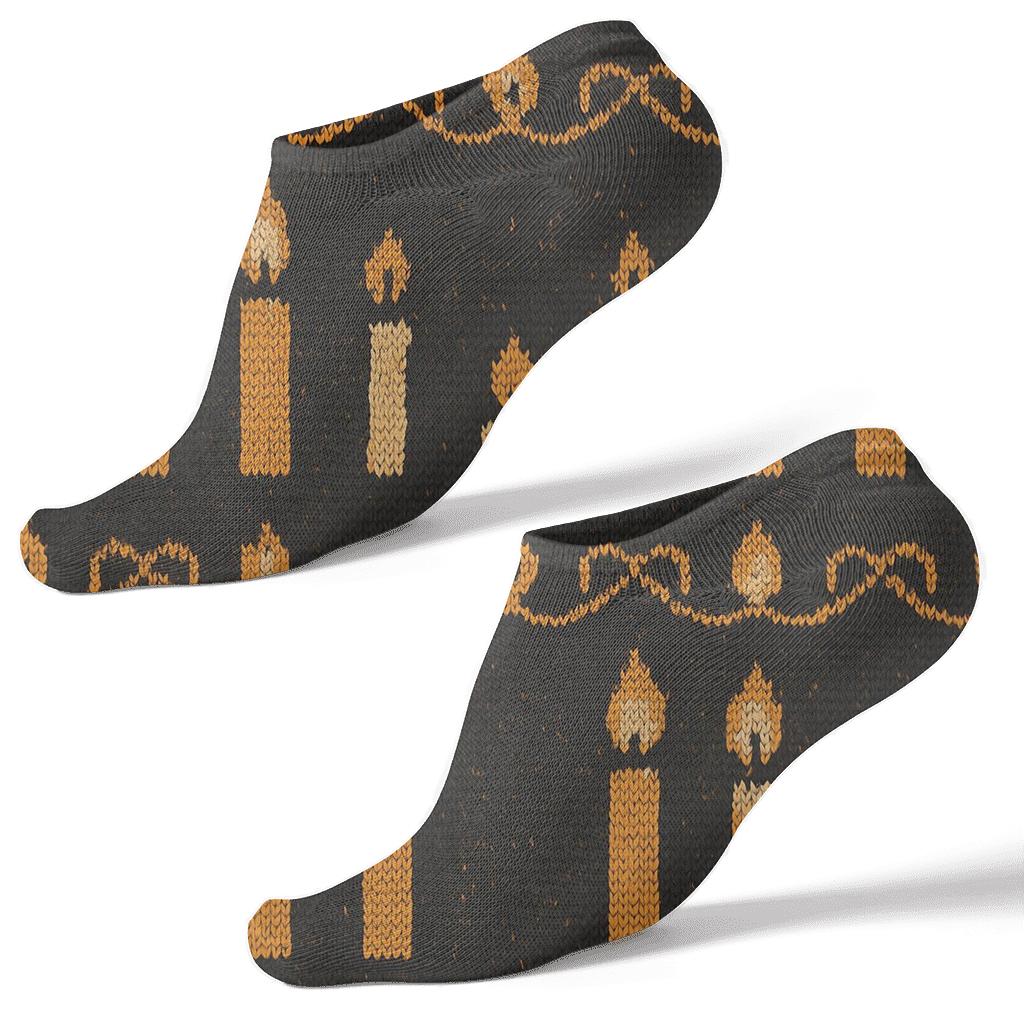 Candle Flame Garland Bands In Hearth Knit trendy patterned ankle socks