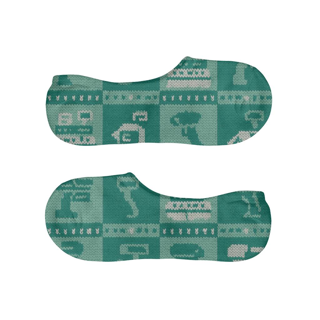 Mint Knit Cashier Checkerboard comfortable low-cut socks