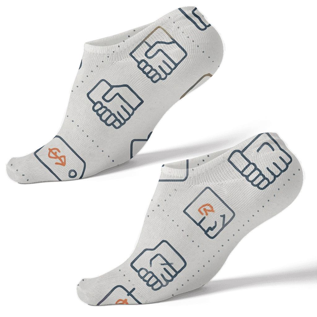 Briefcase Lattice In Salesperson Style trendy patterned ankle socks