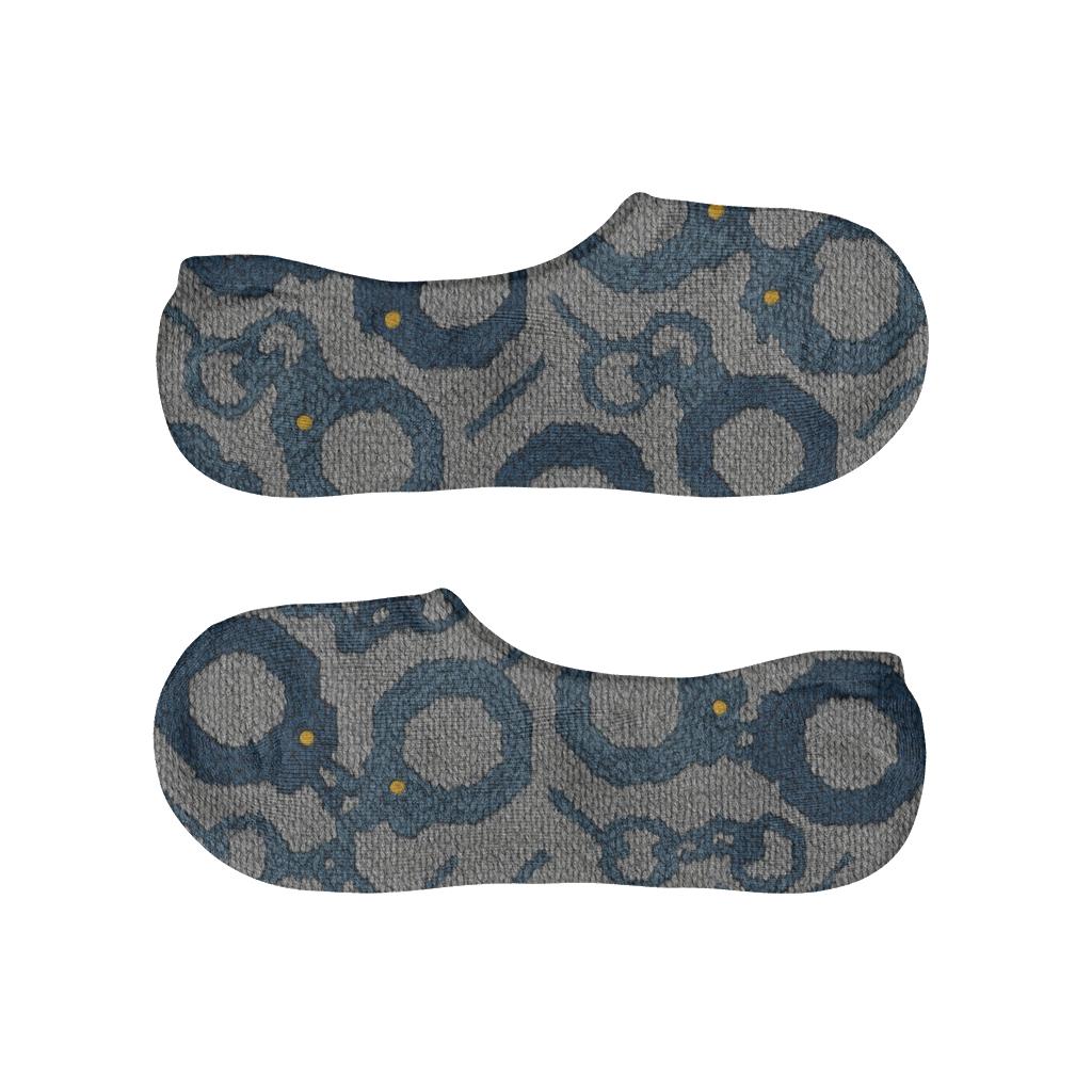 Prison Officer Handcuff Chevron Knit Illusion breathable seamless no-show sockscustom no-show socks