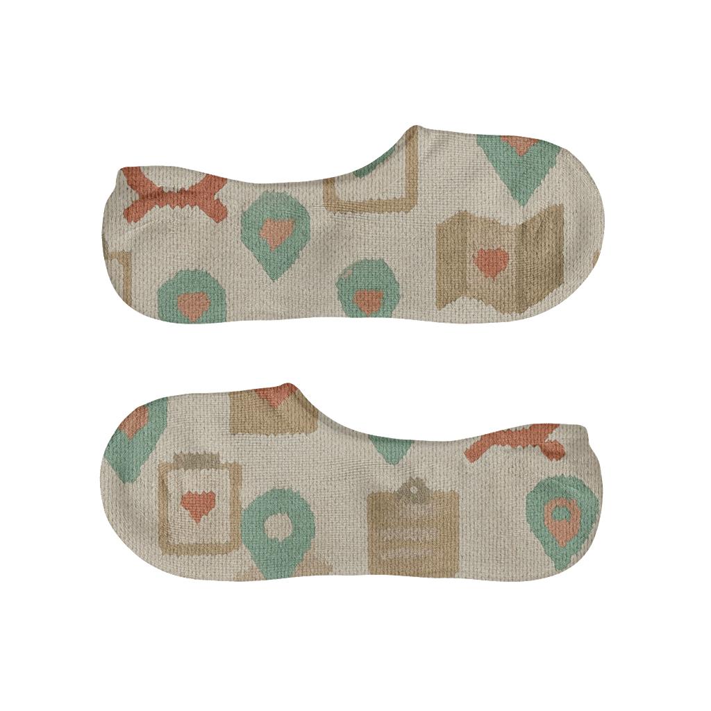 Knitted Support Circles Social Worker Pattern breathable no-show socks