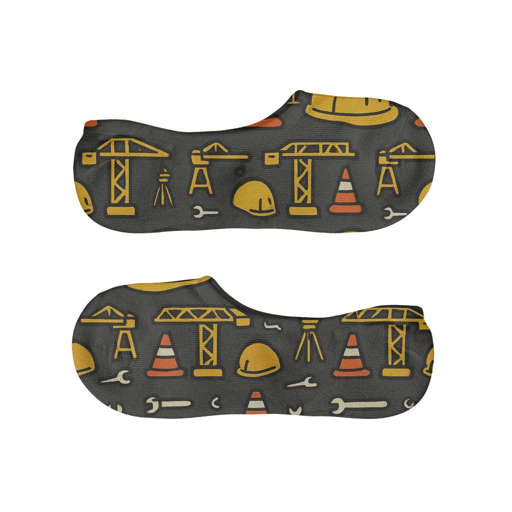 Hard Hat Parade For Civil Engineer soft cotton no-show socks