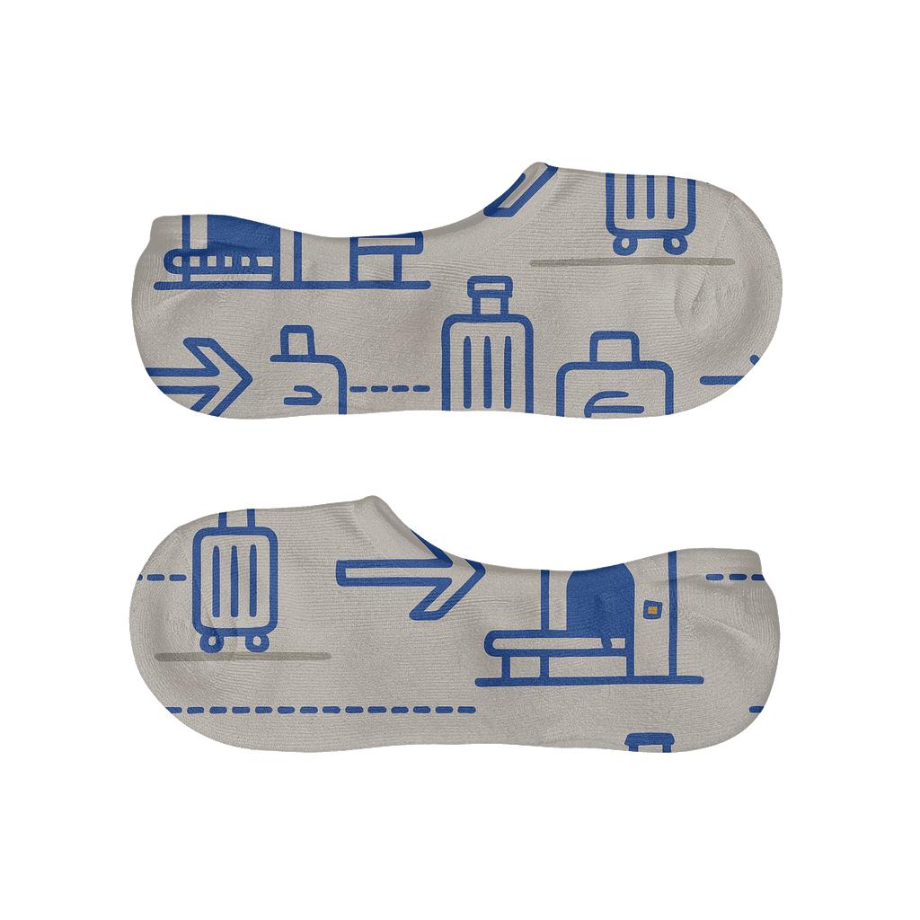 Luggage X Ray Rhythm With Customs Officer breathable no-show socks