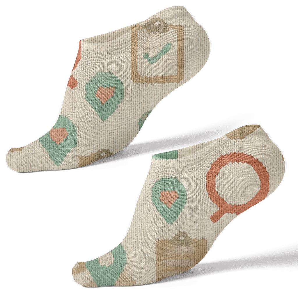Knitted Support Circles Social Worker Pattern trendy patterned ankle socks