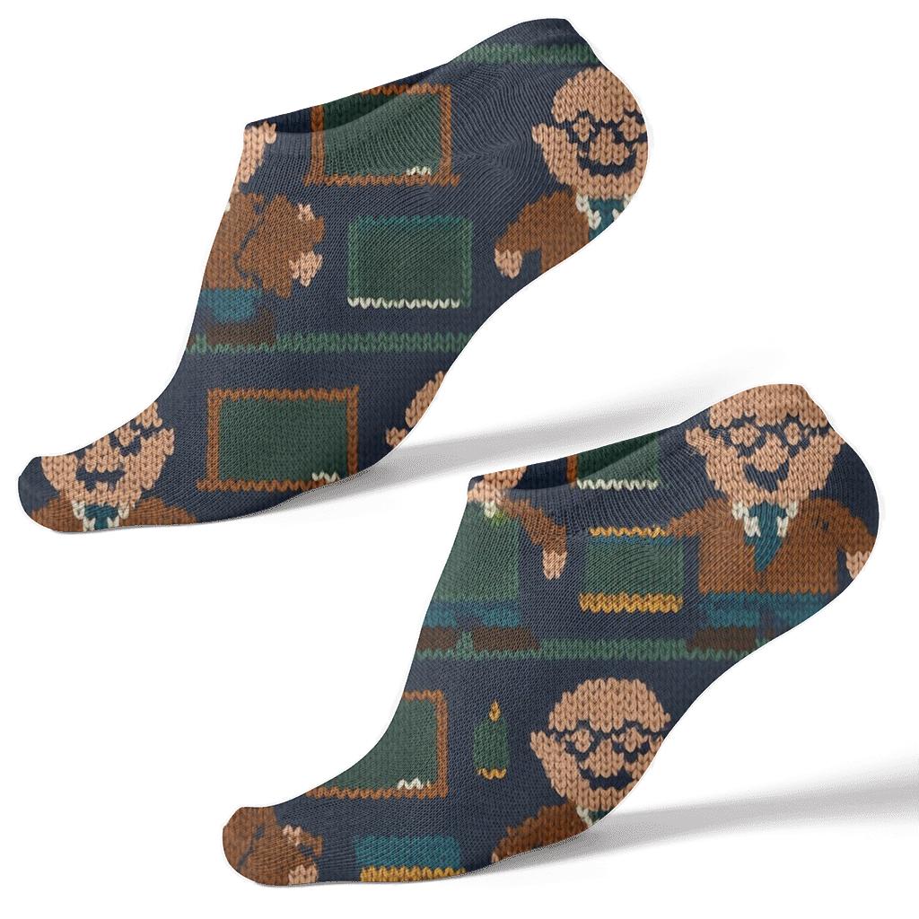 Knitted School Principal Authority Stripework soft everyday ankle socks