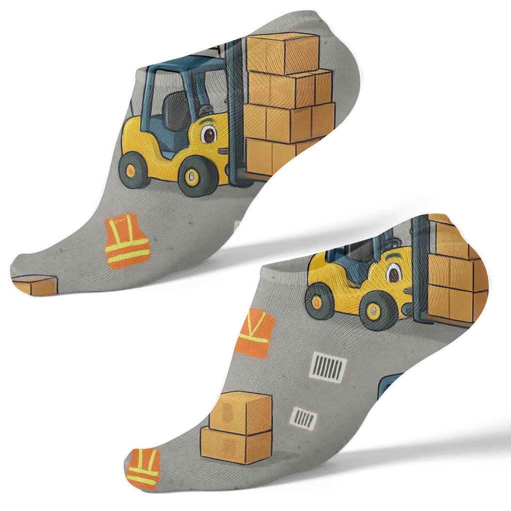 Forklift Ballet Warehouse Worker Tessellation comfortable cotton ankle socks