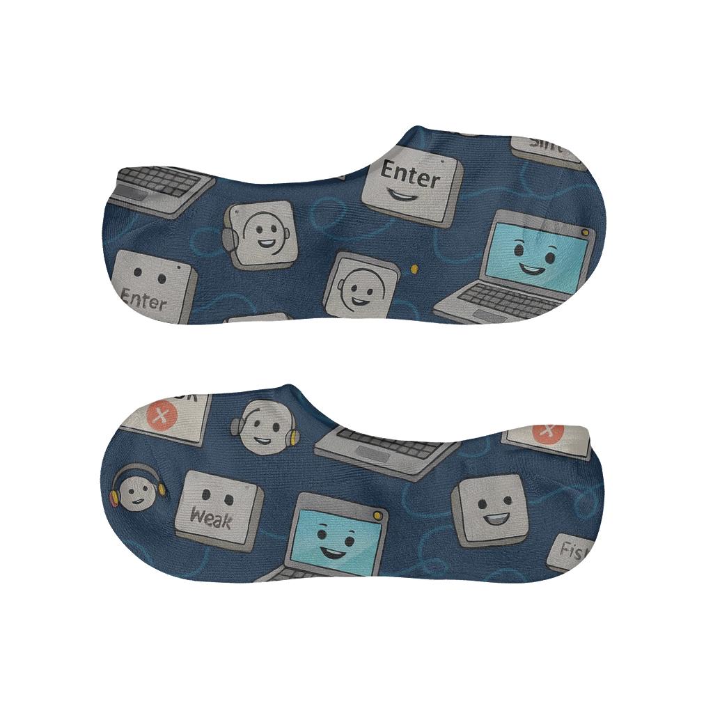 Circuit Confetti It Support Specialist Pattern personalized invisible socks