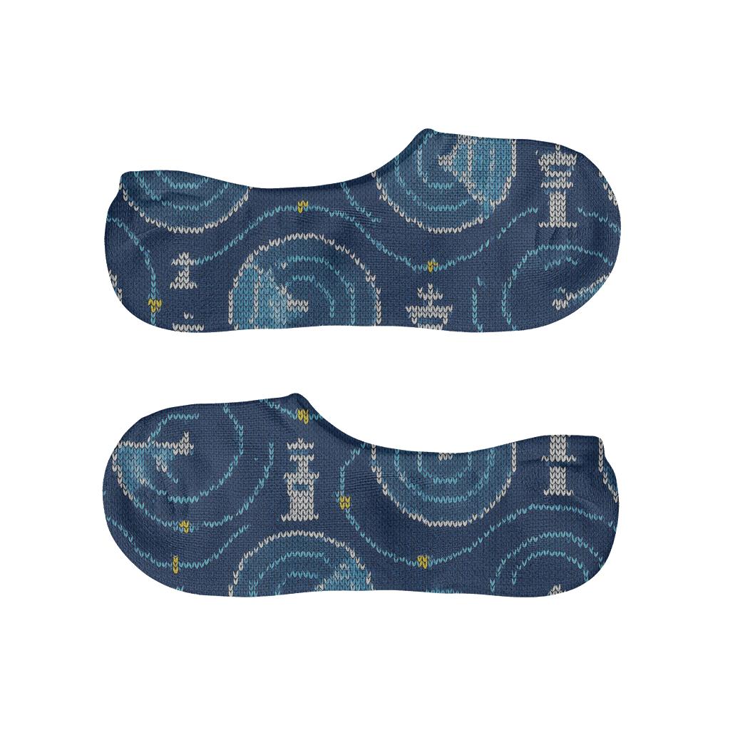 Radar Knit Illusion Air Traffic Controller Pattern trendy no-show sock styles